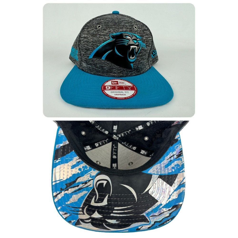 NFL Carolina Panthers New‎ Era 9Fifty Adjustable Snapback Cap Hat - Big Graphic